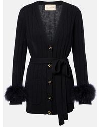 Valentino - Cardigan De Lana Virgen Con Plumas - Lyst