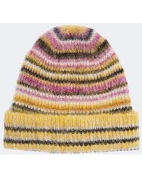 Isabel Marant - Morenne Striped Mohair And Wool-Blend Beanie - Lyst