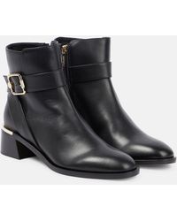 Jimmy Choo - Clarice 45 Leather Heeled Ankle Boots - Lyst