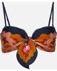 Zimmermann - Acadian Printed Bandeau Bikini Top - Lyst
