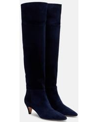 Gianvito Rossi - Pointy 55 Suede Knee-High Boots - Lyst