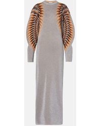 Rabanne - Lame Jacquard Maxi Dress - Lyst