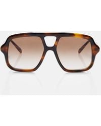 Loewe - Slim Aviator Sunglasses - Lyst