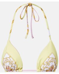 Versace - Barocco Triangle Bikini Top - Lyst