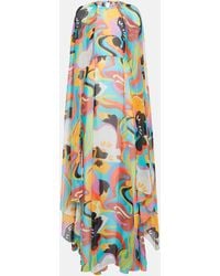 Etro - Floral Print Silk Dress - Lyst