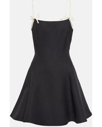 Valentino - Crepe Couture Bow-detail Minidress - Lyst