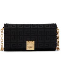 Givenchy - 4g Embroidered Canvas Wallet On Chain - Lyst