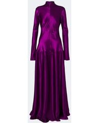 FFORME - Satin Maxi Dress - Lyst