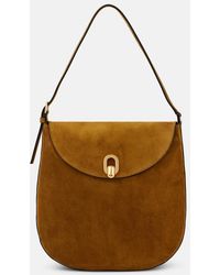 SAVETTE - Tondo Large Suede Shoulder Bag - Lyst