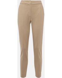 Max Mara - Pegno Jersey Cropped Slim Pants - Lyst