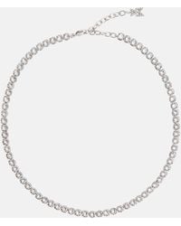AMINA MUADDI - Tennis Crystal-embellished Necklace - Lyst