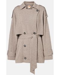 Jardin Des Orangers - Cropped Wool And Cashmere Trench Coat - Lyst