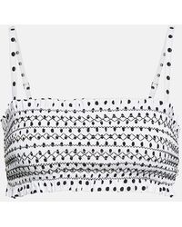 Tory Burch - Polka-Dot Bandeau Bikini Top - Lyst