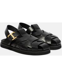 Tod's - T Timeless Leather Sandals - Lyst