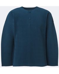 Homme Plissé Issey Miyake - Monthly Colors: September Pleated Henley Shirt - Lyst