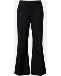 KHAITE - Walter Cropped Virgin Wool Flared Pants - Lyst