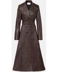 Alaïa - Leather Coat - Lyst