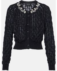 Simone Rocha - Cardigan En Mohair Et Laine Melanges - Lyst