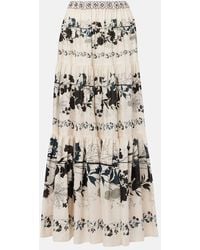 La DoubleJ - Big Floral Cotton Maxi Skirt - Lyst