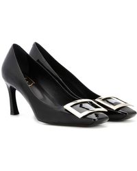 Roger Vivier - Decollete Belle Vivier Trompette Leather Pumps - Lyst