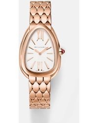 BVLGARI - Serpenti Seduttori 33Mm Rose Watch With Rubellite And Quartz - Lyst