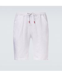 Kiton - Linen Shorts - Lyst