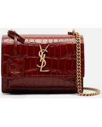 Saint Laurent - Sunset Small Leather Crossbody Bag - Lyst