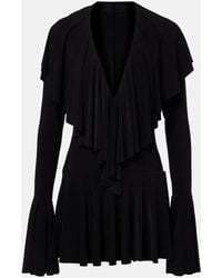 Norma Kamali - Ruffled Jersey Bodysuit Dress - Lyst