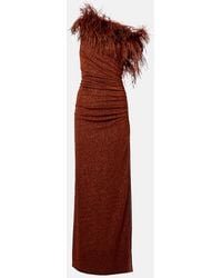 Oséree - Lumiere Plumage Maxi Dress - Lyst