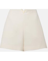 Valentino - Vgold Crepe Couture High-Rise Shorts - Lyst