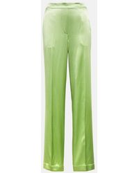 JOSEPH - Tova Straight Silk Satin Pants - Lyst