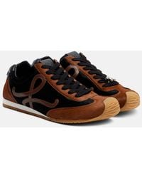 Loewe - Ballet Runner 2.0 Logo-Appliquéd Calf Hair And Leather Sneakers - Lyst