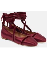 Malone Souliers - Spencer Satin Ballet Flats - Lyst