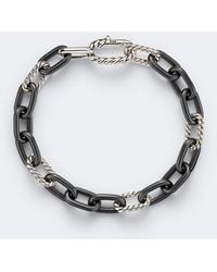 David Yurman - Dy Madison Titanium And Sterling Chain Bracelet - Lyst