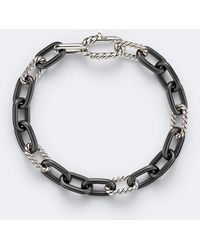 David Yurman - Dy Madison Titanium And Sterling Chain Bracelet - Lyst