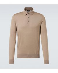 ZEGNA - Cashmere And Silk Polo Sweater - Lyst