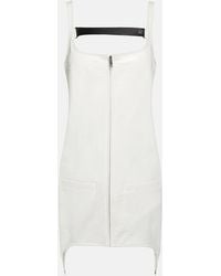 Courreges - Vestido Corto En Mezcla De Algodon - Lyst