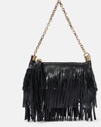 Chloé - Foulard Fringed Leather Shoulder Bag - Lyst