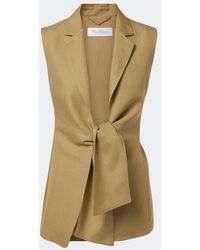 Max Mara - Linen And Silk Twill Vest - Lyst