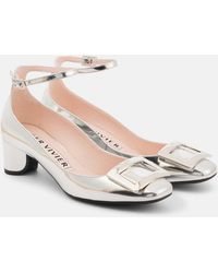Roger Vivier - U Look 45 Metallic Leather Pumps - Lyst