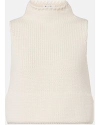 Alaïa - Cropped Cotton-Blend Top - Lyst