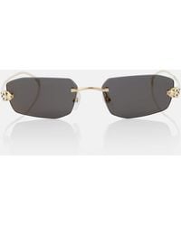 Cartier - Panthere De Cartier Rectangular Sunglasses - Lyst