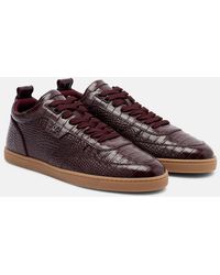 Christian Louboutin - Tutti Rui Croc-Effect Leather Sneakers - Lyst