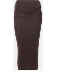 Vivienne Westwood - Pamela Knitted Wool Midi Skirt - Lyst
