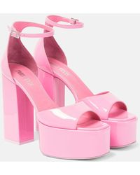 Paris Texas - Tatiana Patent Leather Platform Sandals - Lyst