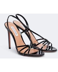 Aquazzura - Talk To Me Patent Leather Slingback Sandals - Lyst