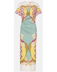 La DoubleJ - Lela Printed Jersey Midi Dress - Lyst