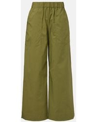 Jonathan Simkhai - Arden Cotton-Blend Wide-Leg Pants - Lyst