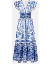 FARM Rio - Robe Longue En Coton A Fleurs - Lyst