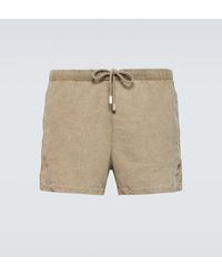 Vilebrequin - Linen Bermuda Shorts - Lyst